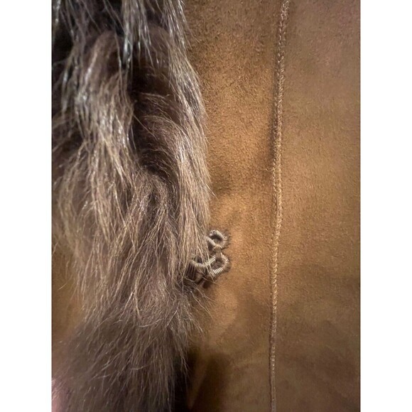 Kors Michael Kors Shearling Fur Coat Large - Picture 3 of 4
